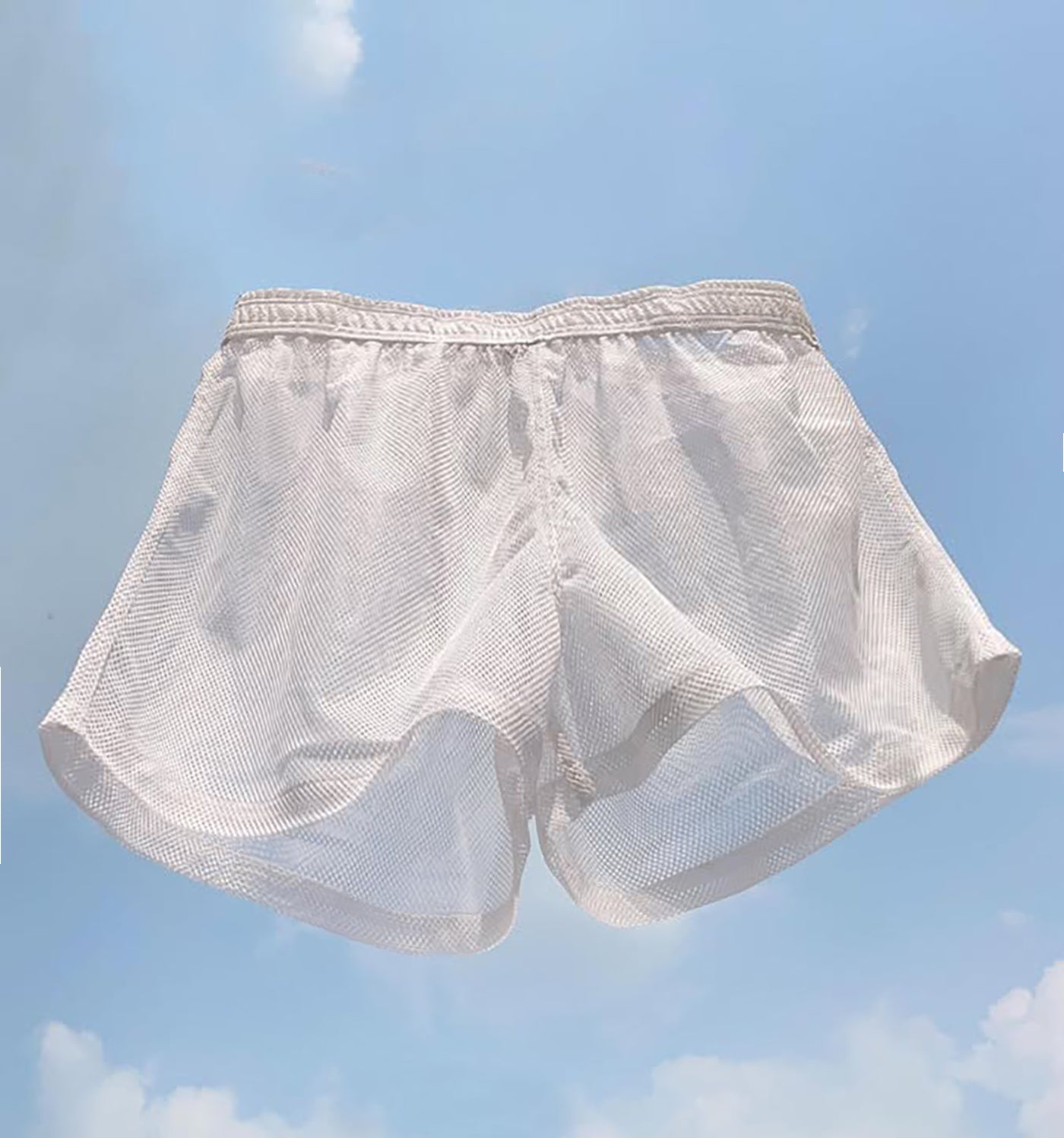 ACTIONWEAR WHITE MESH SHORTS