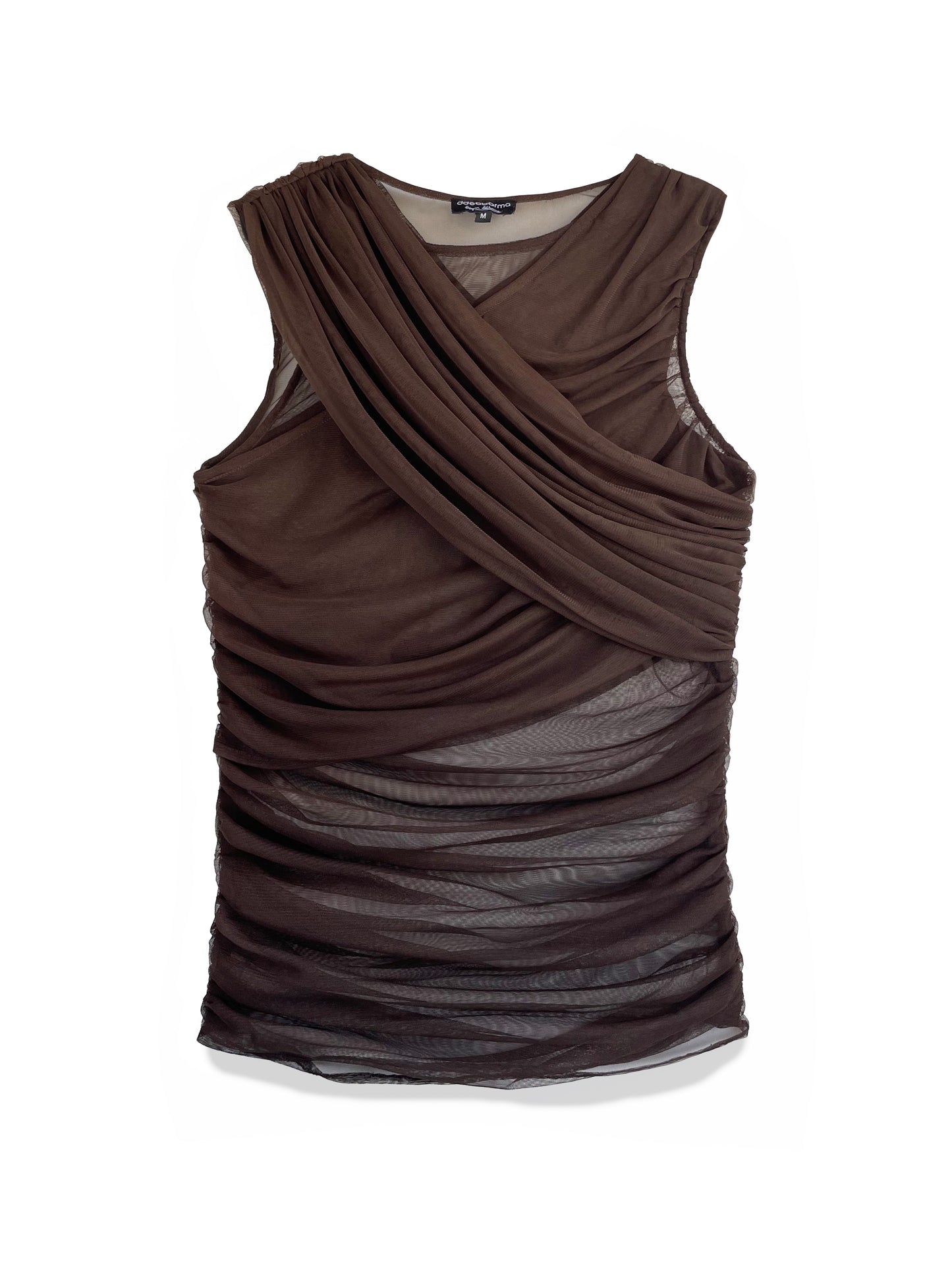 EBONY DRAPED MUSCLE TEE