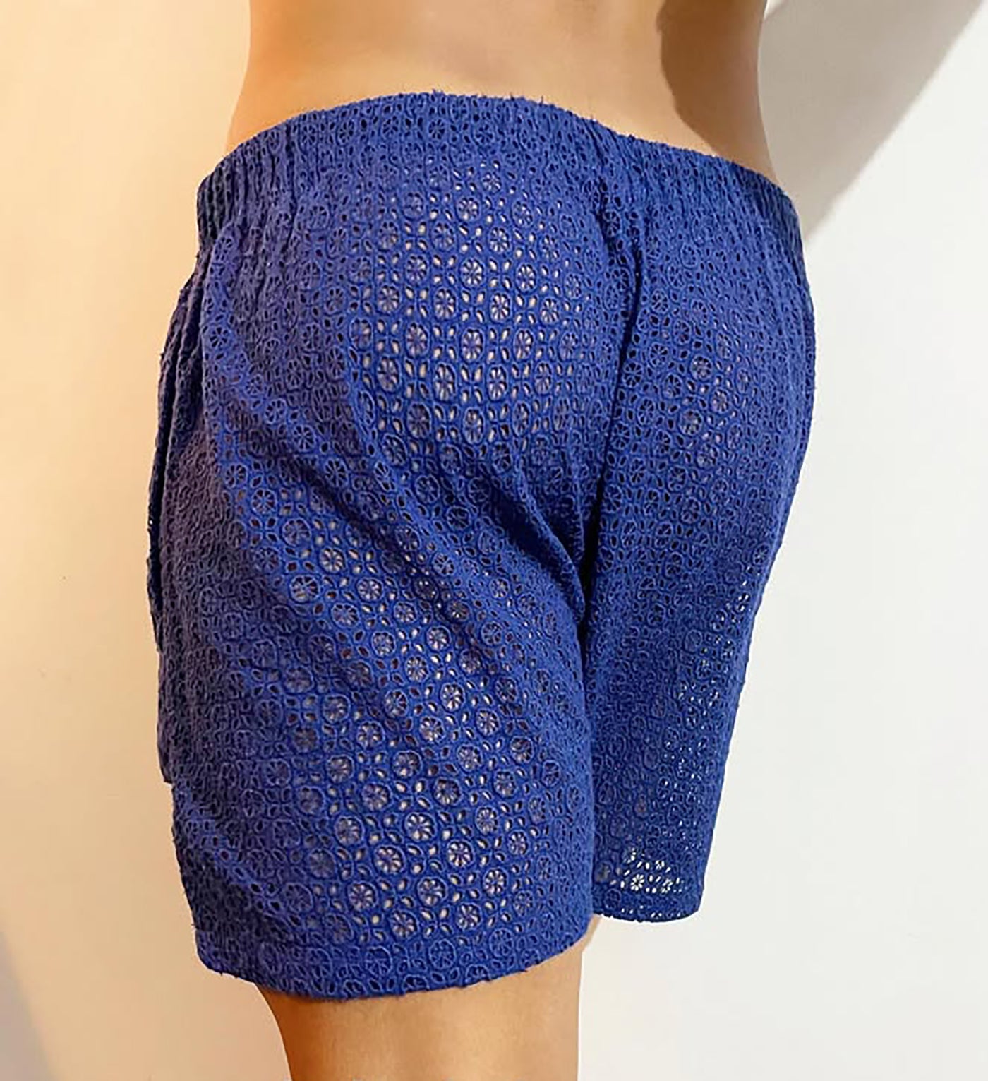 JAY BLUE COTTON LACE SHORTS