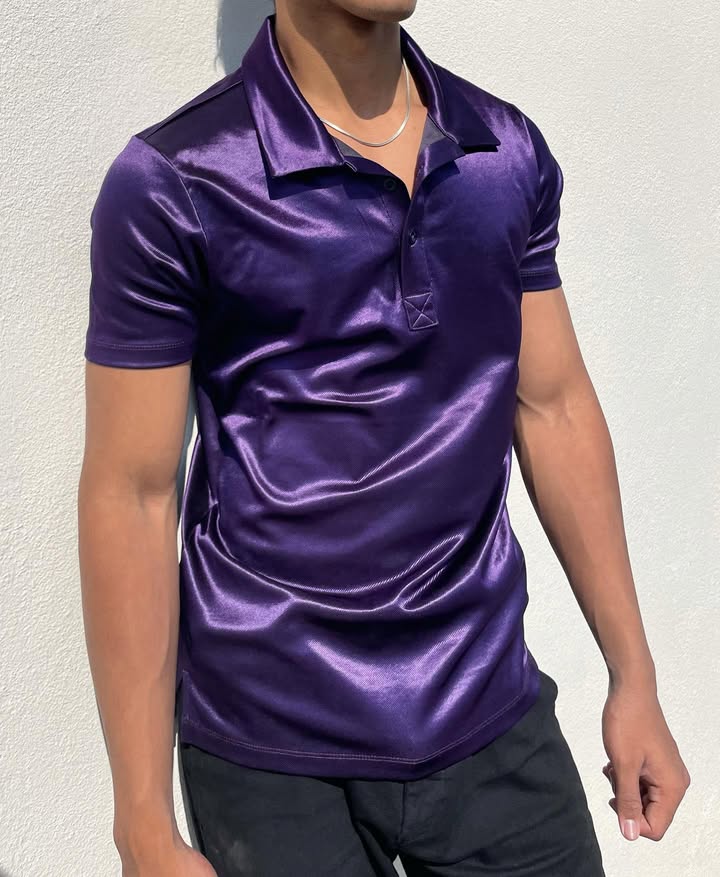 PURPLE METALIC PARTY POLO