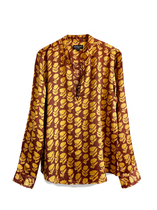 MUSTARD FLORA KURTA SHIRT